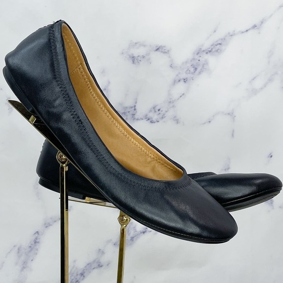 Lucky Brand | ‘Erin’ Black Leather Flats | 10 - Picture 3 of 12